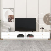 Bellemave® 86.6" Luxurious TV Stand with Fluted Glass Doors and Multiple Storage - Bellemave